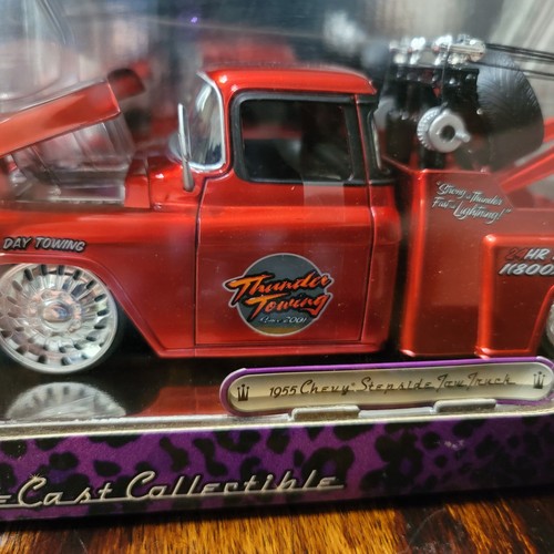 JADA 1/24 KUSTOM KINGS 1955 CHEVY STEPSIDE TOW TRUCK NEW *VHTF* - Picture 7 of 10