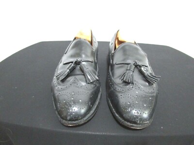 Allen Edmonds Manchester Black Wing Tip Loafer Tas‎ Allen Edmonds Manchester black wingtip dress shoe tassel  main image 3