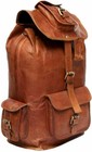 Bag Leather Goat Backpack S Men Rucksack Laptop Vintage Messenger Brown Genuine