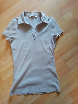 Damen T-Shirt, TOM TAILOR, grau, Kurzarm, Stretch, Gr. XS, gebraucht 