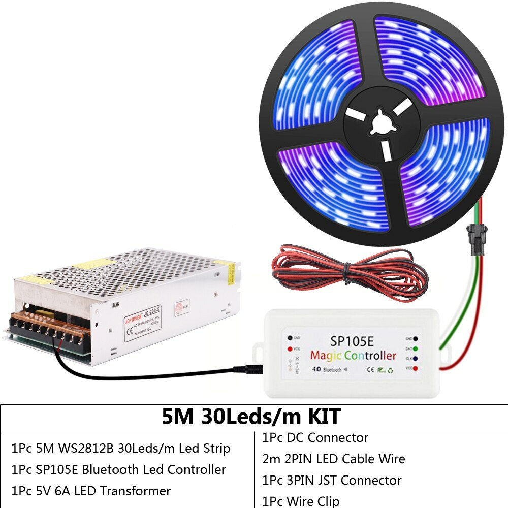 Rgb Led Strip Light Transformers Remote Control 5M RGB LED Strip Light