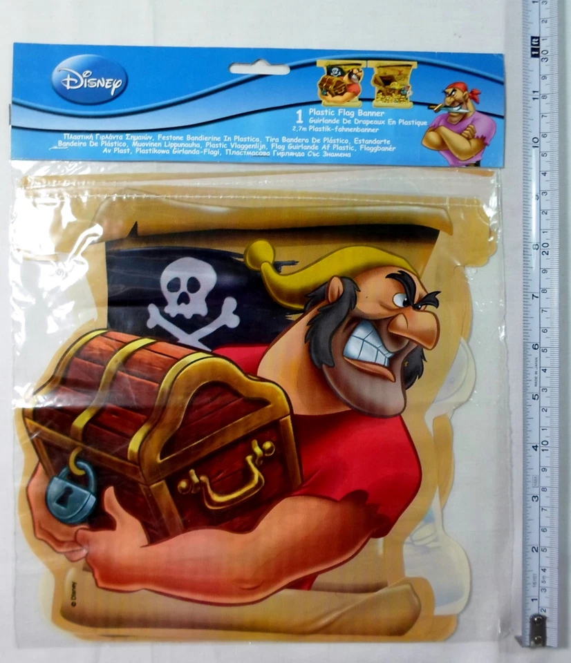PIRATA DISNEY PETER PAN CON COFRE DEL TESORO BANDERA OFICIAL GRIEGA EXCL SELLADO Foto 2 de 4
