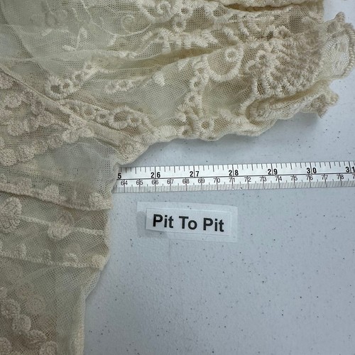 Lane Bryant Womens Pullover Top Size 18/20 Cream Sheer Lace Crochet Festival - Picture 4 of 6