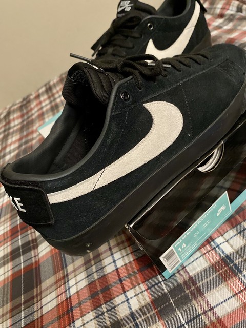 Size 14 - Nike SB Blazer Zoom Low GT Black White for sale online | eBay