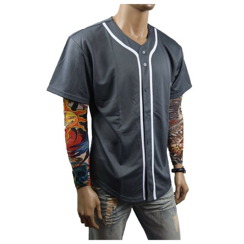 Mens Baseball Jersey Raglan Stripe Sports Uniform Team Hipster Tee Casual S-3X - 第 65/155 張圖片