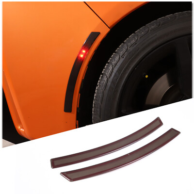 2PCS Rear Wheel Arch Trim Smoked Cover Trim For Corvette C7 2014-2019 US