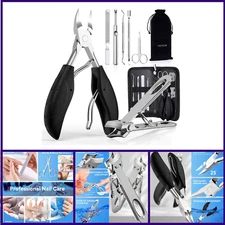 Toenail Clippers for Seniors Thick Toenails, Sharp Toe Nail Clippers Set for Men