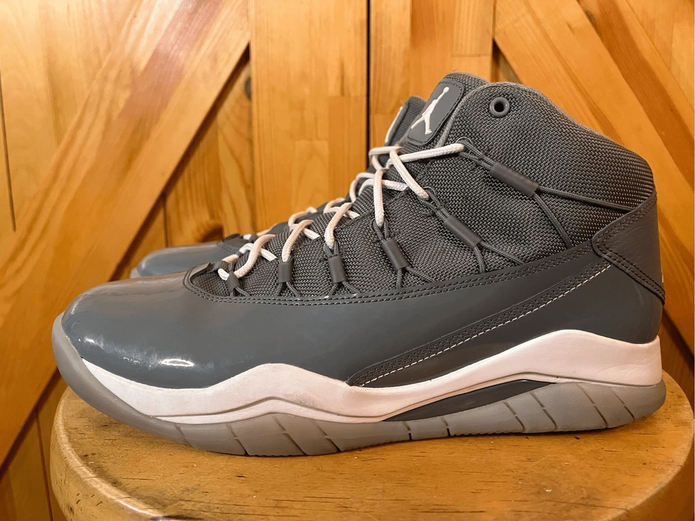 Jordan Prime Flight Premium 648723 003 homme gris cool blanc loup suprême taille 8