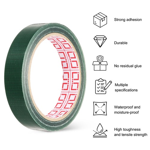2Rolls Wire Harness Tape 4/5"x66ft Fabric High Adhesive Tearable Tapes, Green - Bild 4 von 7