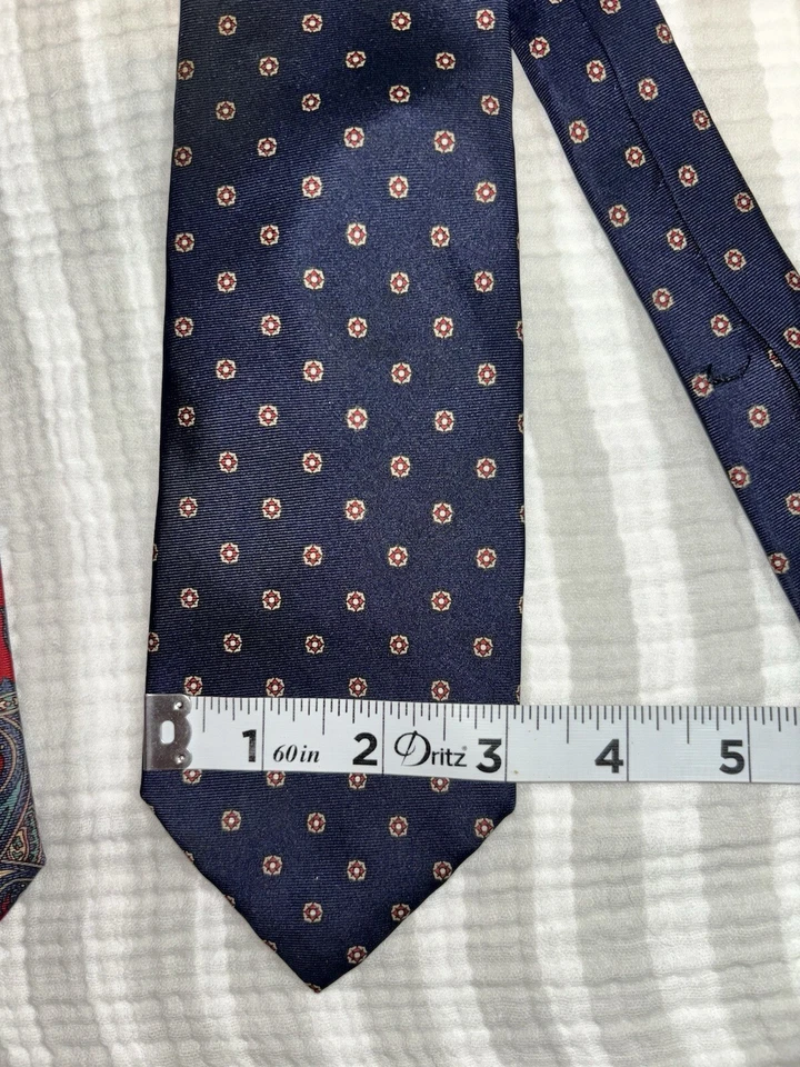 Винтажный Christian Dior 100% шелк галстуки сделано в Италии набор из 2 - Изображение 4 из 4