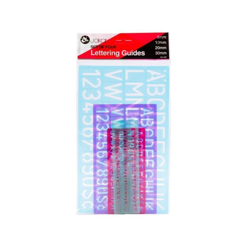 Jakar Assorted Lettering Stencil Set (4pc)