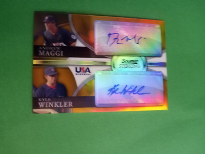 ANDREW MAGGI / KYLE WINKLER- 2010 Bowman Sterling Auto. card #20/50