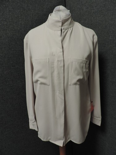 Warehouse Zip Front Shirt Grey UK 12 RRP £45 LN132 NN 06 - Picture 1 of 6