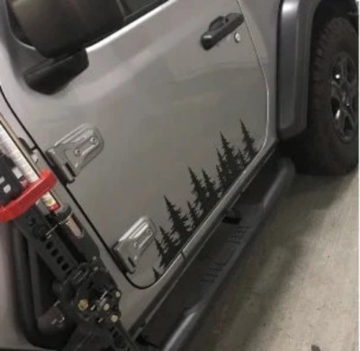 Treeline Forest Style A Set of 2 (L and R) Vinyl Decals - 30+ Colors | eBay