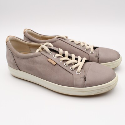 ECCO Soft 7 Womens Size 38 (US 7-7.5) Gray Nubuck Casual Sneakers Shoes