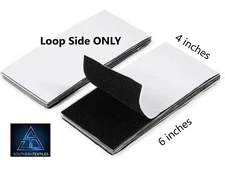 4 x 6-inch Loop Side Only Sew on Double-Sided Self Adhesive Mounting Sticky Pks