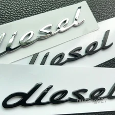 Car 3D Diesel Nameplate Rear Trunk Lid Badge Fender Body Emblem Decal Sticker