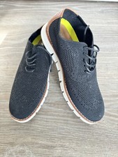 Nine West Men's dress shoes, black mesh and tan upper, white sole; Sz 8.5