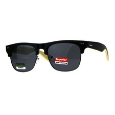 Real Bamboo Wood Temple Sunglasses Designer Fashion Square Frame