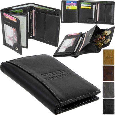 Leder Geldbörse Brieftasche Portemonnaie BAG STREET Geldbeutel WILD Geldtasche