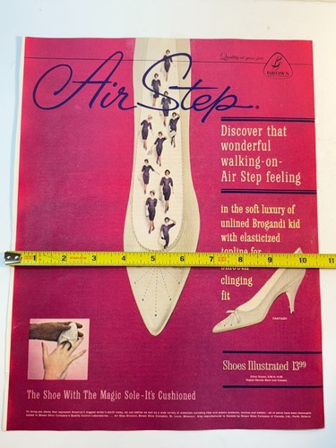 Vintage 1961 Air Step Shoes Brown Shoe Co Advertisement Print Ad - Picture 3 of 3
