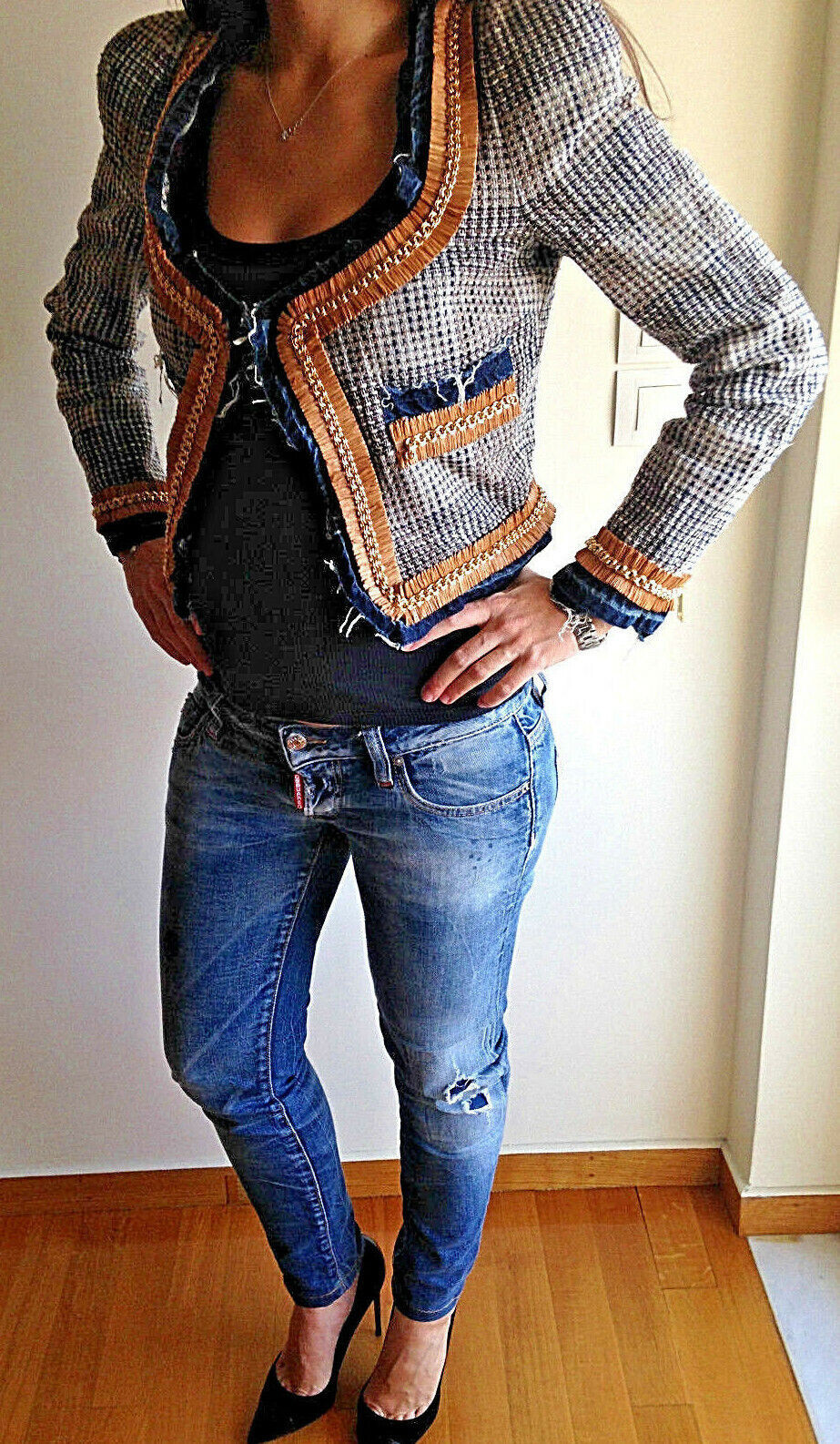 Authentic DSQUARED short Jacket mod.S75AM0211 siz… - image 3