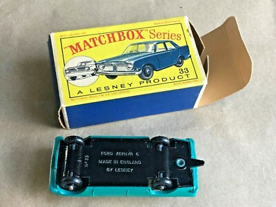 33b LESNEY MATCHBOX 33 REGULAR 1-75 Ford Zephyr Mk III Falcon BPW