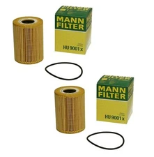 Mann Pair Set of 2 Engine Oil Filters For Porsche 911 Cayenne Macan Panamera