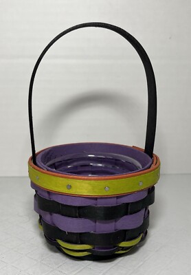 Longaberger 2015 Halloween Baubles Host Booking Basket W/ Plastic Protector 