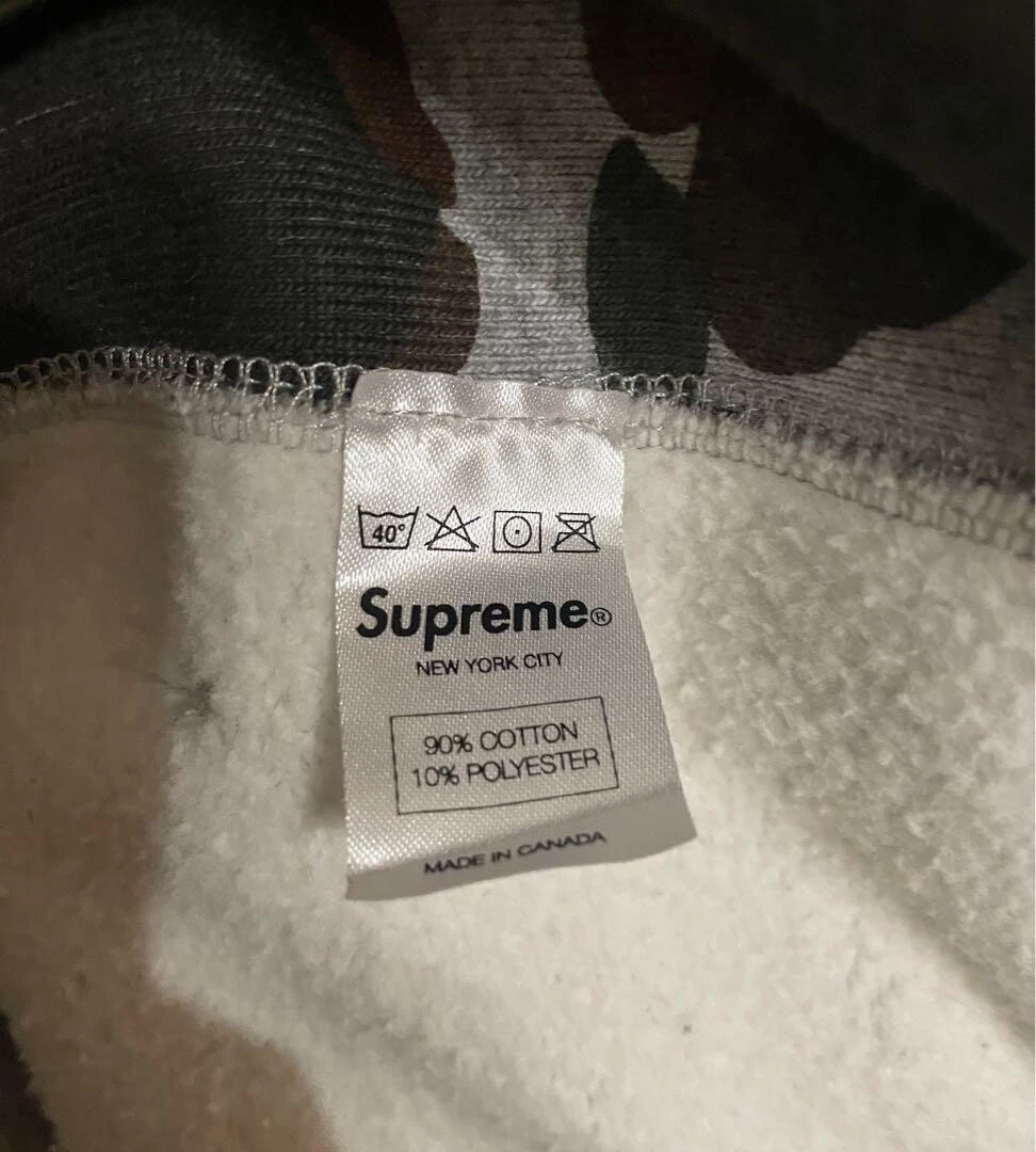 Felpa con cappuccio Supreme 12AW Box Logo CAMO Pullover Hoodie L usata ex++ Giappone