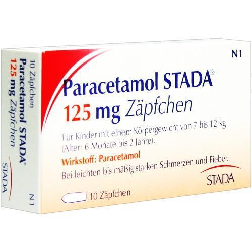 PARACETAMOL STADA 125 mg Zäpfchen 10 St PZN 3798429