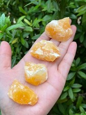 Grade A  Orange Calcite Rough Natural Stone, 1.5-2" Raw Calcite Orange,Bulk Lot