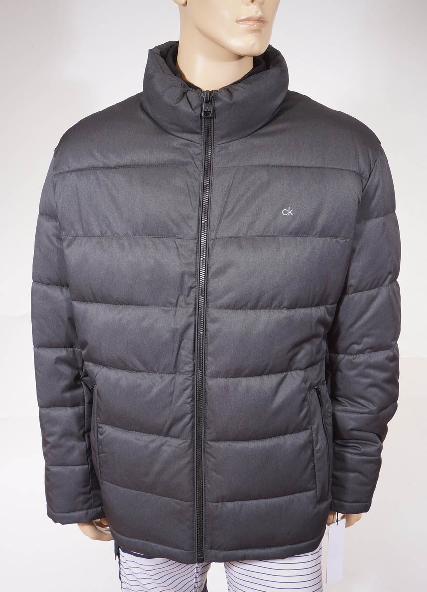 Calvin Klein Men Grey Black Quilted 