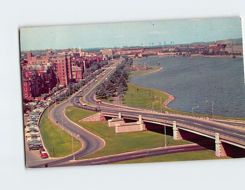 Postcard The Storrow Drive Boston Massachusetts USA