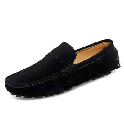 Men\'s Black Suede Slip-On Loafers - Casual Comfort Men main image 4