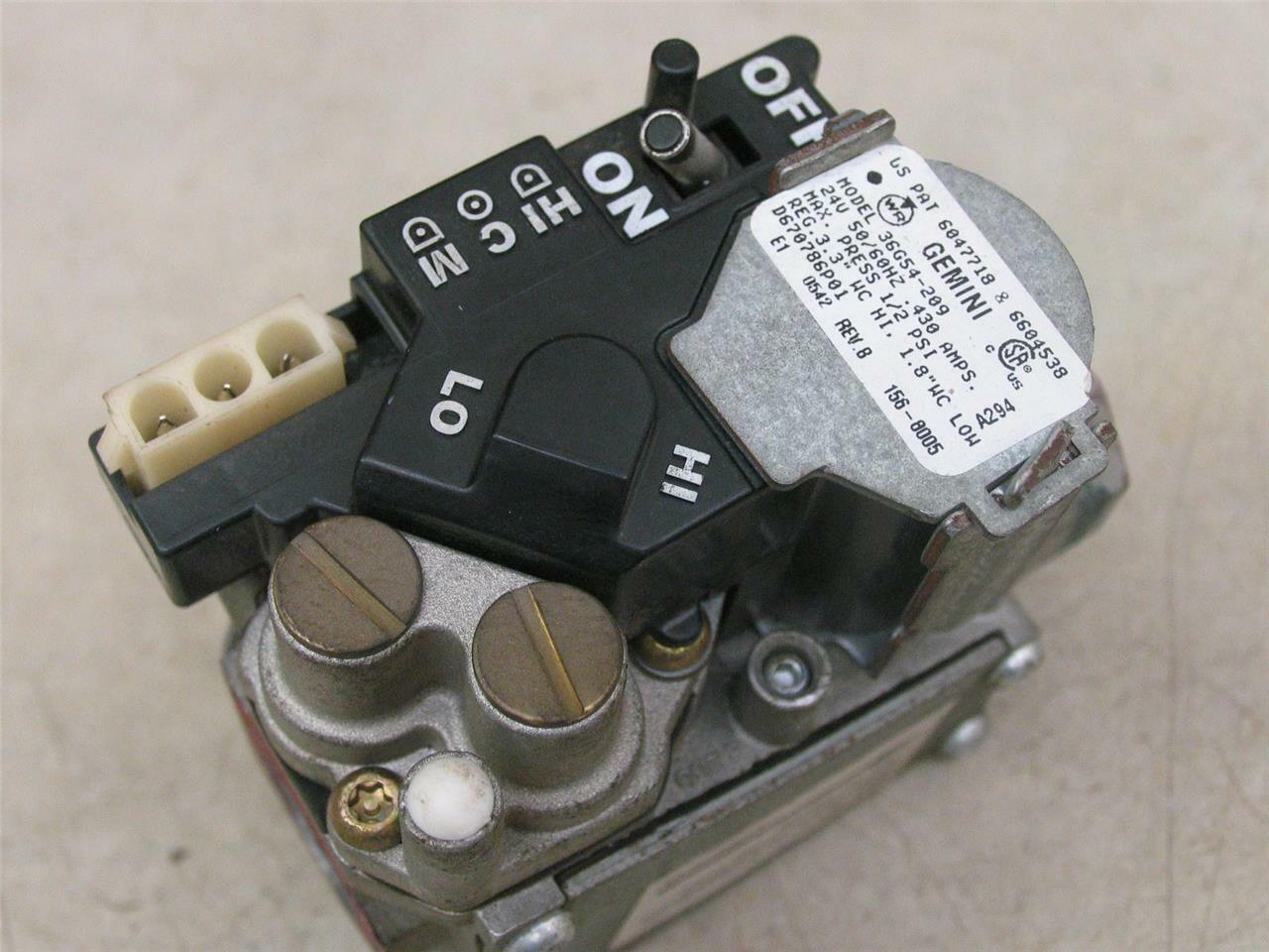 White Rodgers GEMINI 36G54209 HVAC Furnace Gas Valve D670786P01 eBay