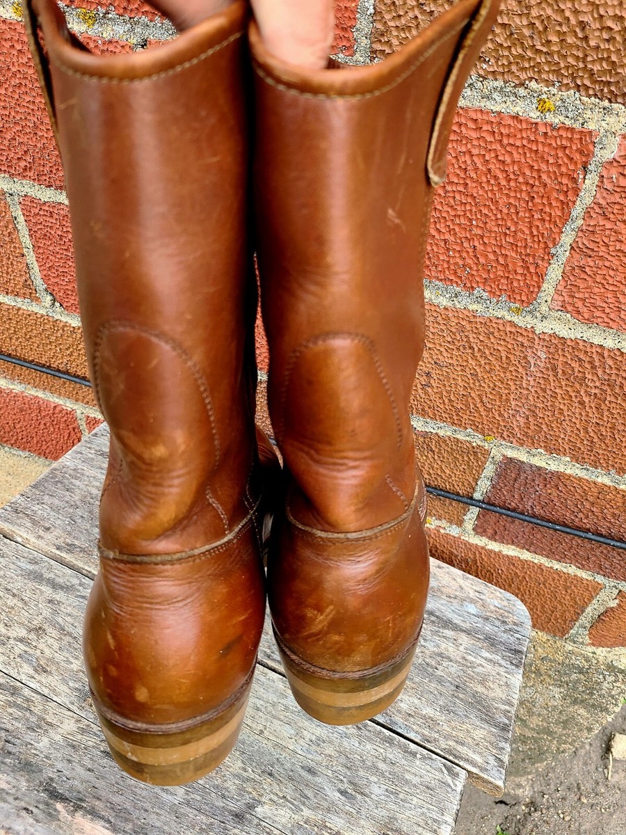 靴 vintage Western boots made in usa 90s Vintage 1990s Lace up Western Cowboy Boots Size 6.5 Womens