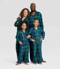 Wondershop Mens Plus Size 4XL PAJAMA SET Pants & Shirt Green/Blue Plaid