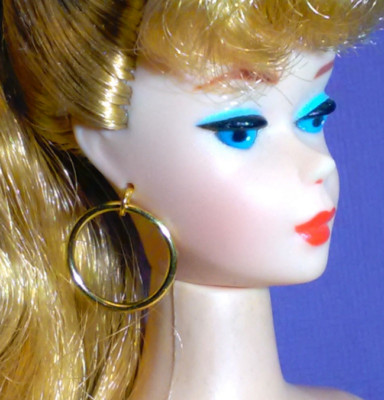 Barbie Dreamz LARGE HOOPS GOLD Hoop MOD Earrings Doll Jewelry