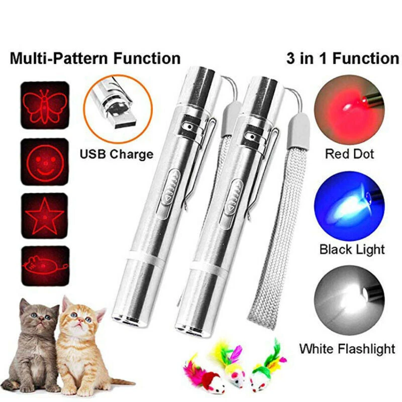 3-in-1 Rechargeable Laser Pointer for Cats