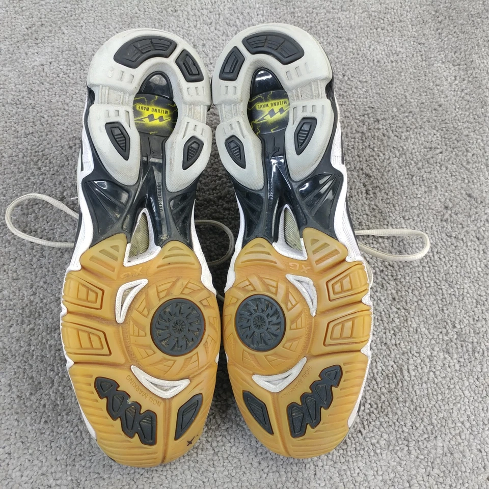 Mizuno Wave Lightning RX2 Womens Size 10 Volleyball Shoes White Black Low Top - Image 2 of 4