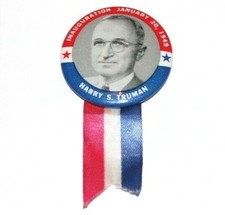 '49 HARRY TRUMAN INAUGURATION campaign pin pinback button political president