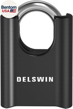 4-Digit Combination Lock Outdoor Padlock - Heavy Duty Locker Lock with Hardened