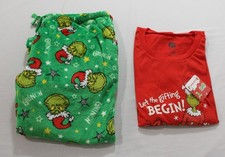 The Grinch Unisex Adult's Graphic Christmas Pajamas EJ3 Multicolored Size XL