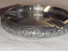 antique persain solid silver hand-chaped hallmarks ashtray