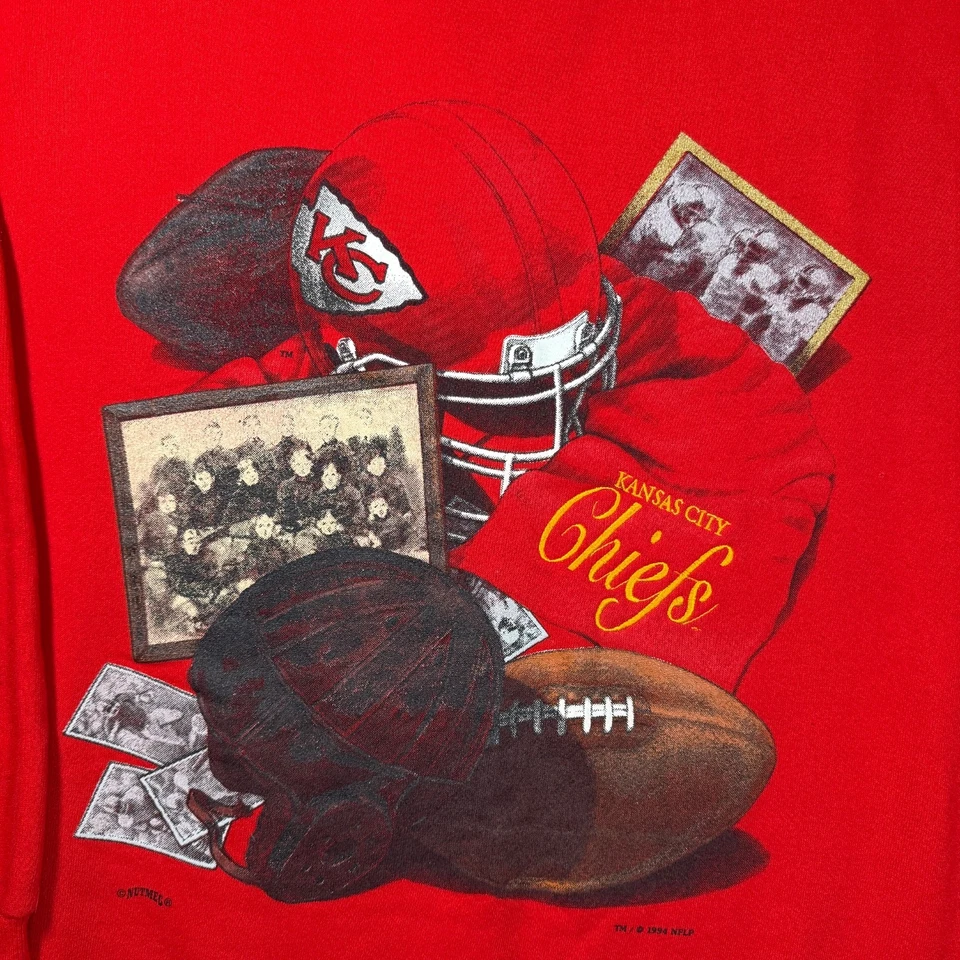 Sudadera Pullover De Colección Kansas City Chiefs Nutmeg Mills Para Hombres L Hecha en EE. UU. Foto 2 de 4