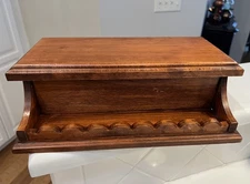 Vintage Wood Stash Trinket Jewelry Box Chest Scalloped Edge Country Cottagecore