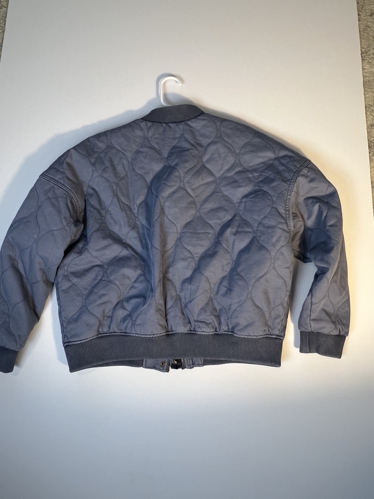 Universal Thread Quilted Bomber Jacket Blue Cotto… - image 6