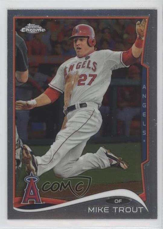 2014 Topps Chrome Mike Trout (Sliding) #1 g3e