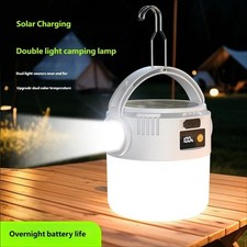 Solar Portable Rechargeable LED Camping Lantern Flashlight Lamp USB Rechargeable
